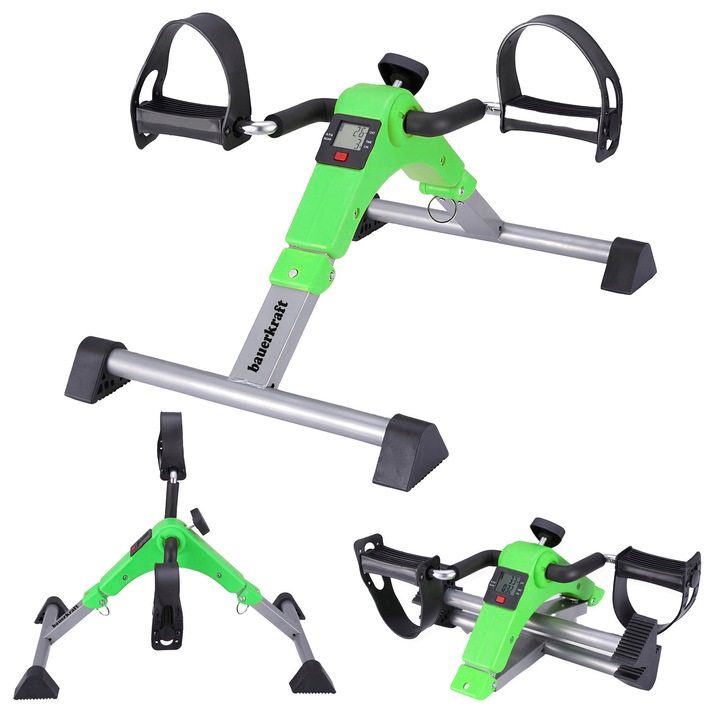 Bicicleta fitness Bauerkraft 2in1 magnetica reglabila negru 48.5x36x24cm