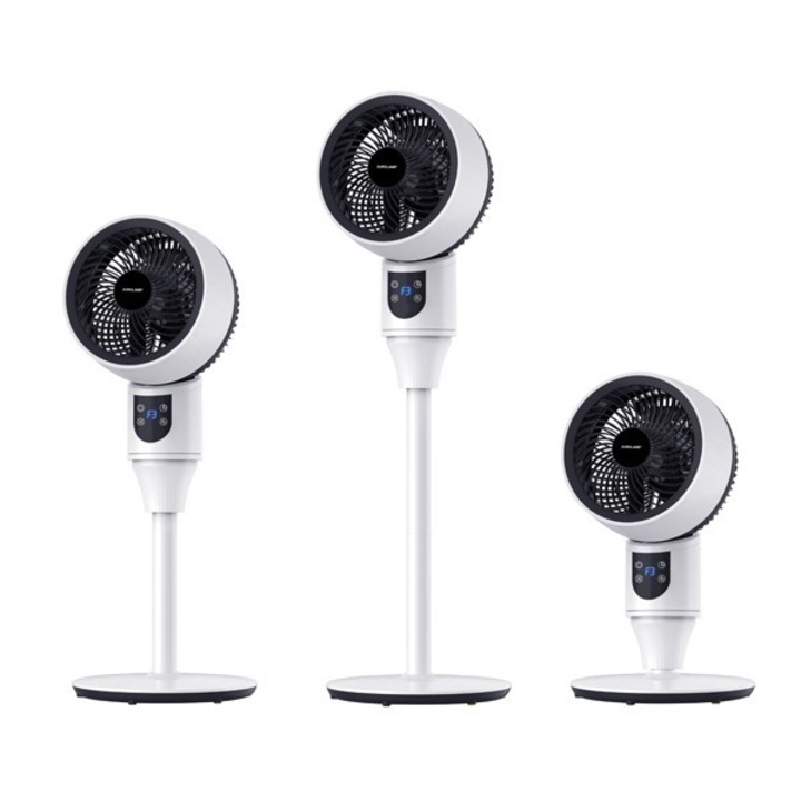 Ventilátor 3 az 1-ben Eurolamp állítható 85cm fekete-fehér 50W LED