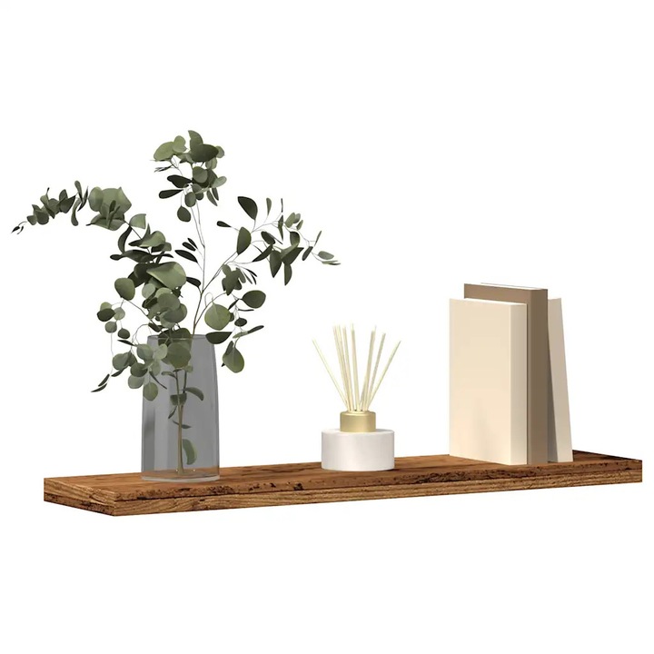 VidaXL 4 db fali polc, tömör újrahasznosított fa, 40x20x1,5 cm