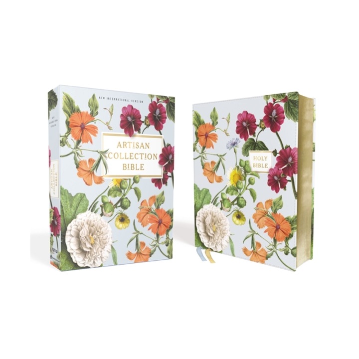 Niv, Artisan Collection Bible, Leathersoft, Blue Floral, Red Letter Edition, Comfort Print, Zondervan