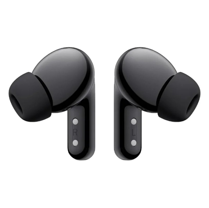 Fekete vezeték nélküli Bluetooth fülhallgató, 40 óra üzemidő, zajszűrés, 12.4mm, 46dB, 5.3, ergonomikus
