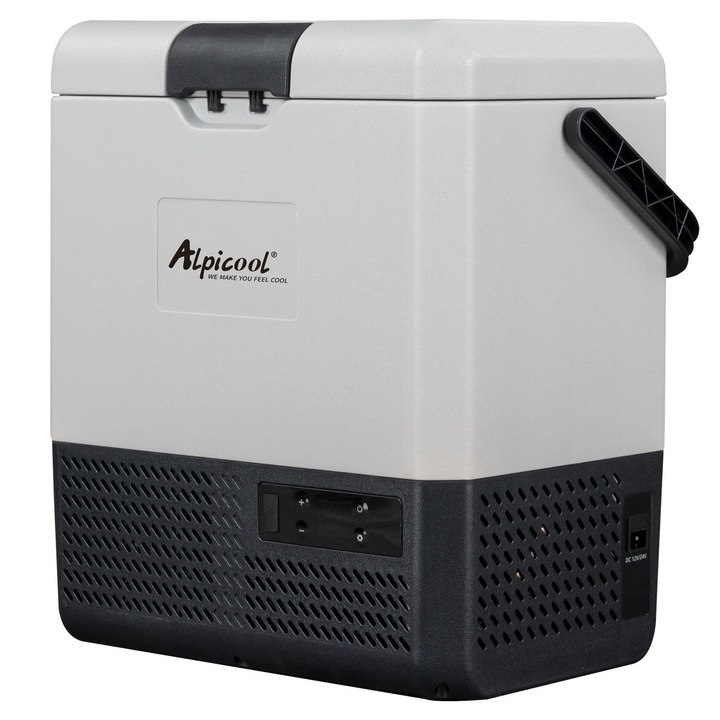 Frigider auto cu compresor Alpicool P15 (14 litri). Pana la -20 grade C. (12, 24, 220 V)