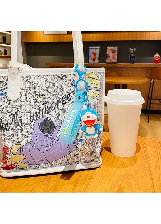 Забавен цветен ключодържател Doraemon PVC