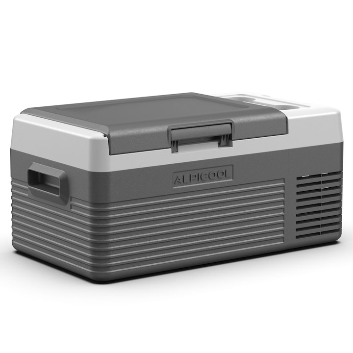 Frigider auto cu compresor Alpicool CL15 (15 litri). Pana la -20 grade C, (12, 24, 220 V)