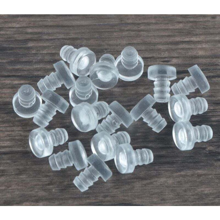 Set 20 amortizoare usi, universal, transparent, 8.5x8.5x10.6mm