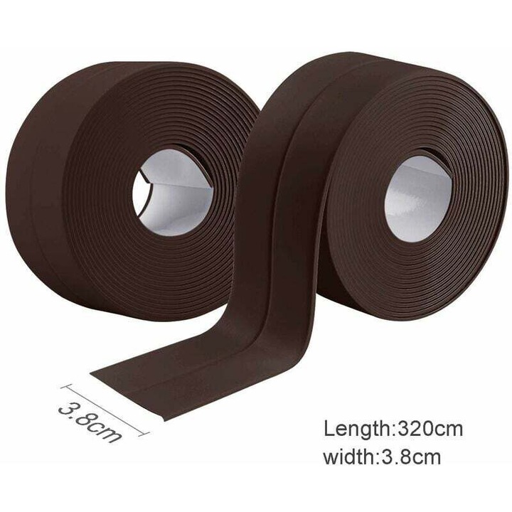 PVC öntapadó tömítőszalag, barna, 3.8x320cm, 2 tekercses szett