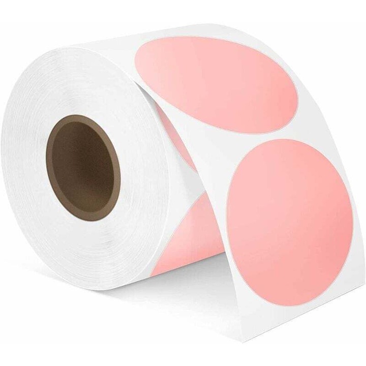 Öntapadós kerek hőcímkék 2 hüvelyk rózsaszín 30x30mm 800 db-os szett
