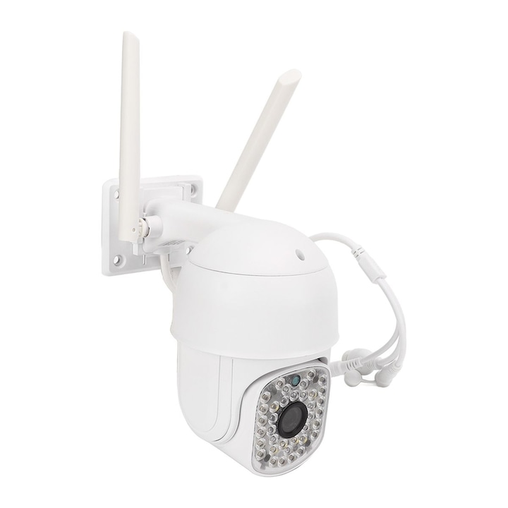 WiFi Pan-Tilt камера за наблюдение, 3MP, нощно виждане, бяла, 320x90°