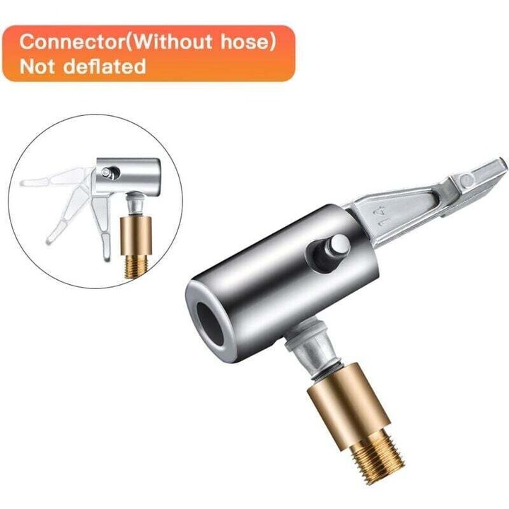 Adaptor compresor aer auto zinc 90 grade blocare portabil