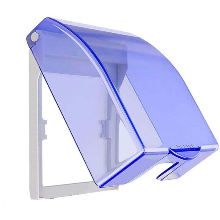 Capac transparent pentru priza, cutie impermeabila, protectie copii, alb, universal