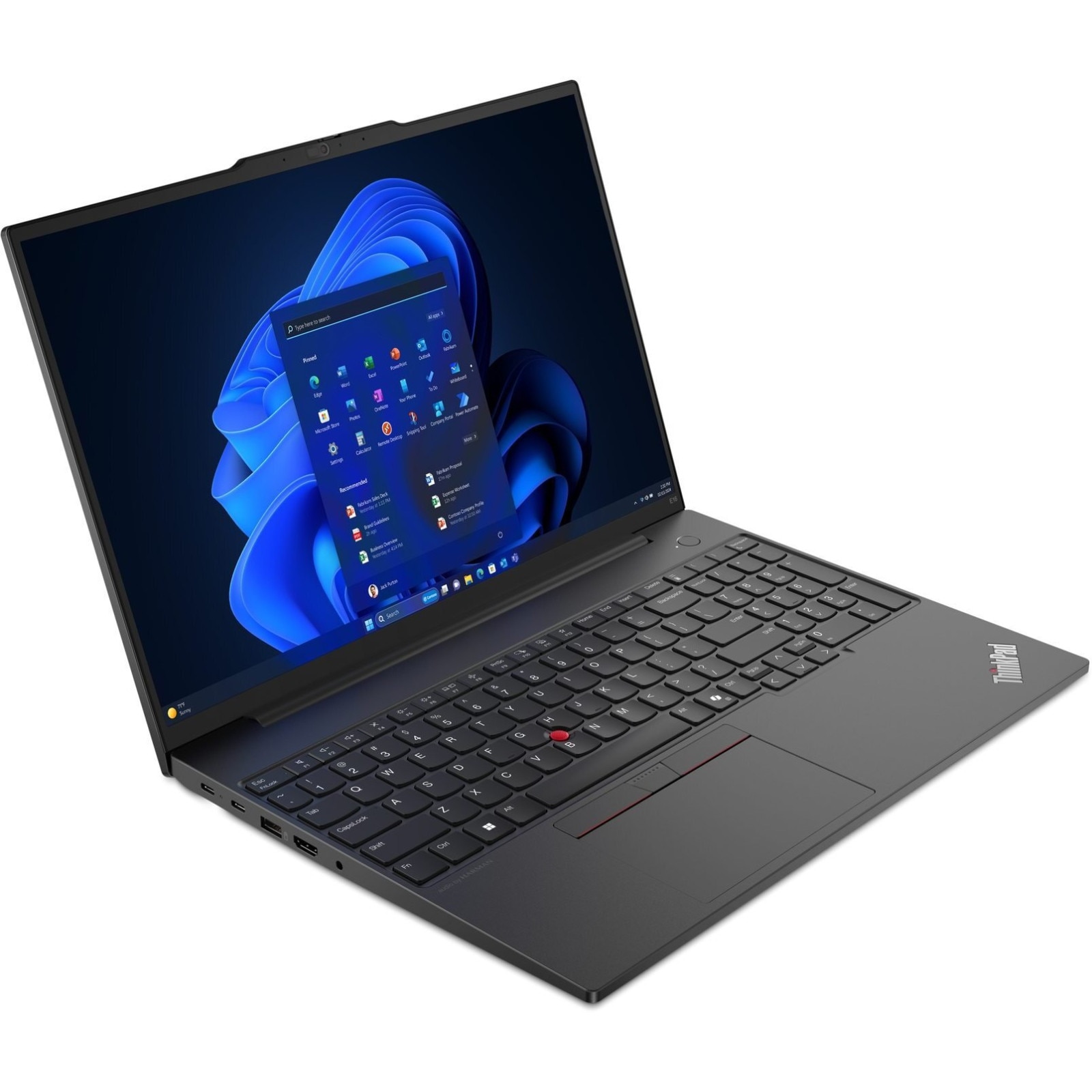 Laptop Lenovo ThinkPad E16, 16" WUXGA Touchscreen, AMD Ryzen™ 7 7735U pana la 4.75 GHz, 16 GB RAM DDR5 4800, 1 TB SSD, AMD Radeon, Windows 11 Pro, Graphite Black 1 TB