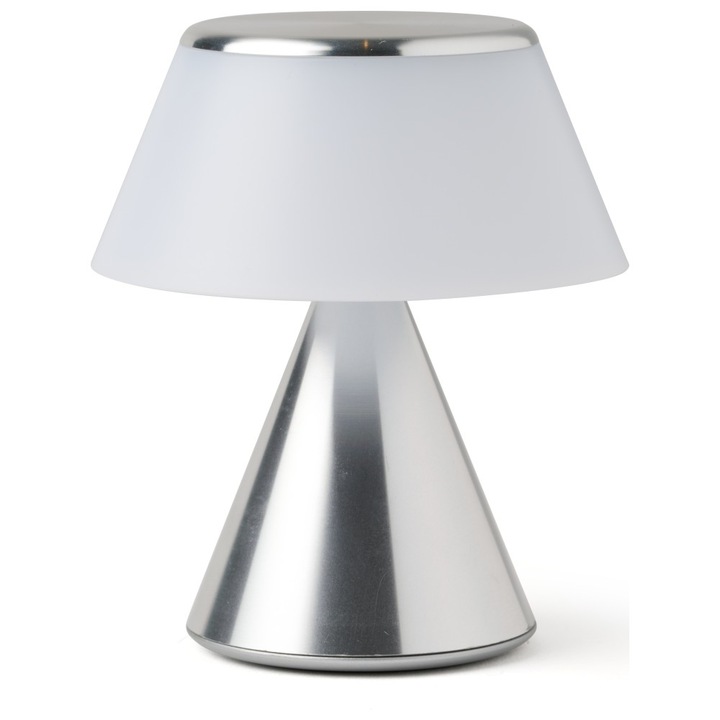 Lampa LED Lexon Luma S, Светлина с 9 цвята, Автономност 12ч, IPX4, USB-C, Silver