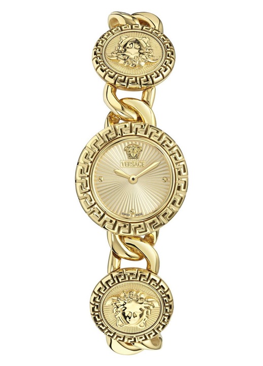 Ceas dama Versace VE0Q00425, cuart, auriu, 28x7mm