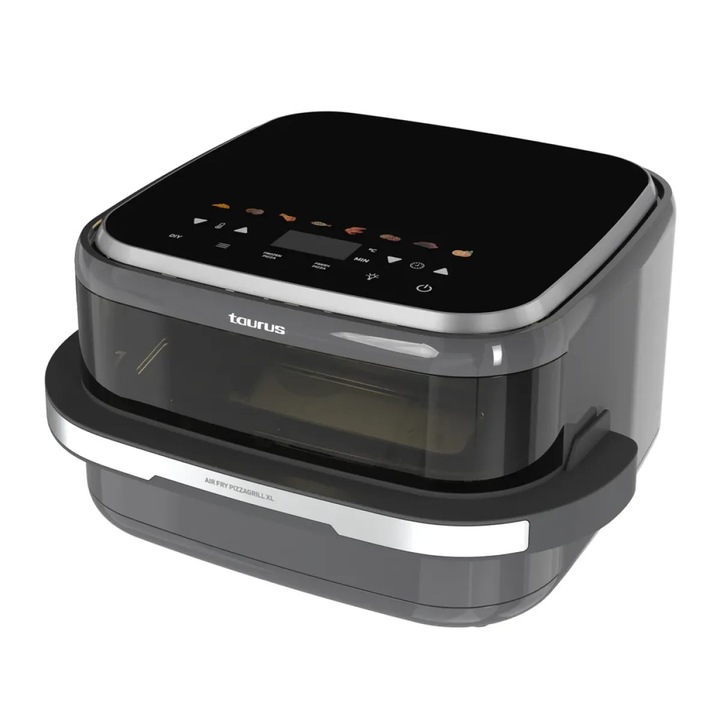 Friteuza cu Aer Cald Taurus 3in1 Air Fry Pizza & Grill XL Capacitate 4.2L Putere 2200W Negru