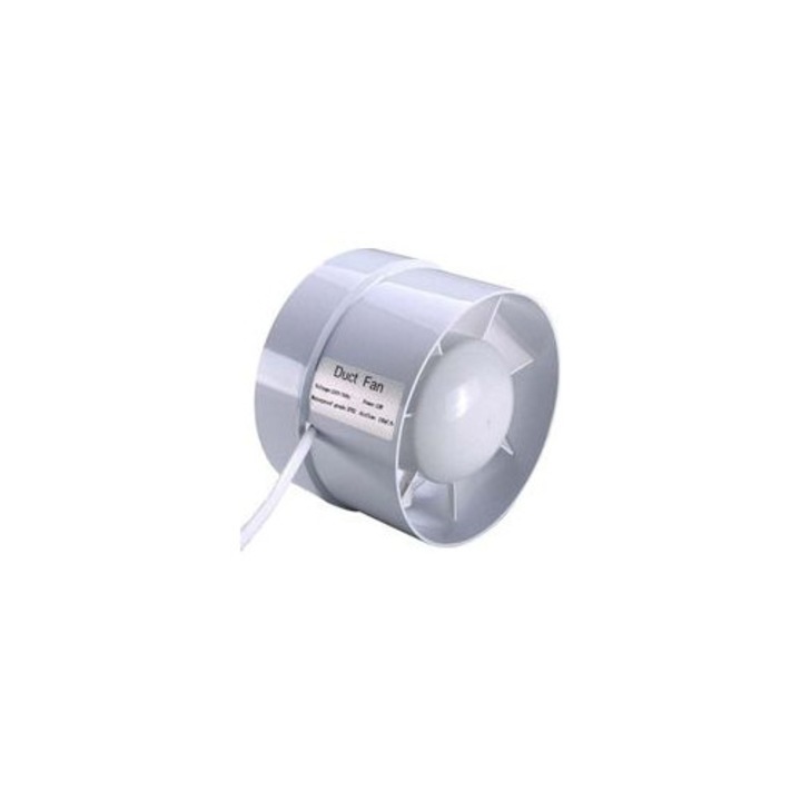 Légelszívó ventilátor 100mm 12W 130m/h fehér 10x10x10cm
