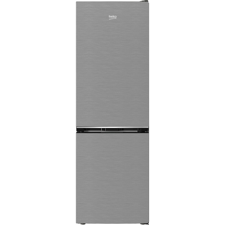 Combina frigorifica Beko B5RCNA376HXB, No Frost, 370 l, Clasa C, Iluminare LED, Usa reversibila, Alarma deschidere usa, Metal Look