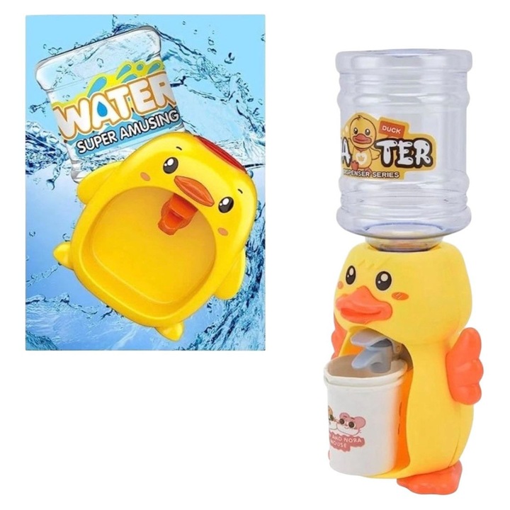 Dozator De Apa Pentru Copii Tip Mini Dispenser, Ratusca, Galben