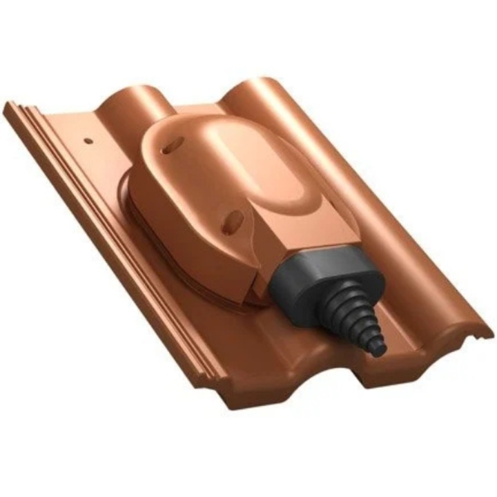 Napelem csőátvezető elem, Római cserép, Ø5-47mm, téglavörös 8004
