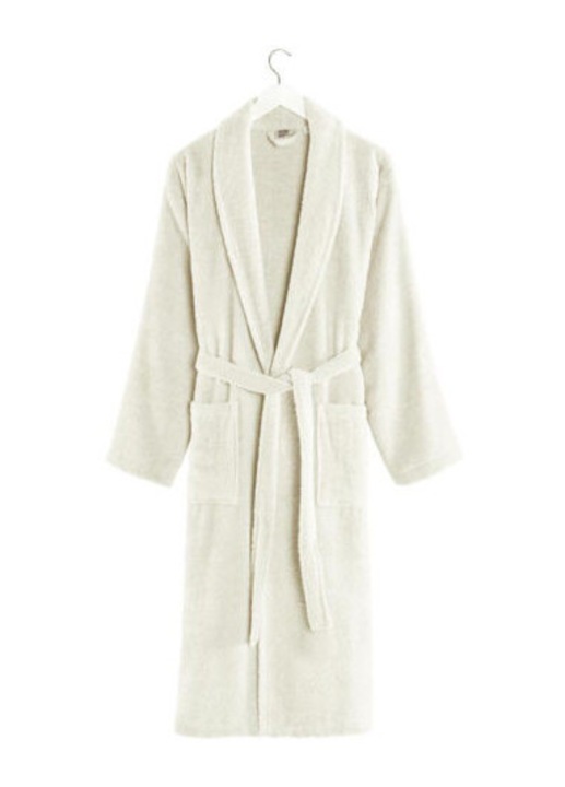 Velúr fürdőköpeny, 100% pamut, XL/XXL méret, Lenjerii Deosebite, Krém