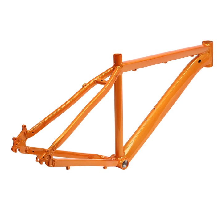 Cadru MTB pentru bicicleta de munte, Aliaj de aluminiu, Pentru roti de 66 cm, Usor si durabil, Portocaliu