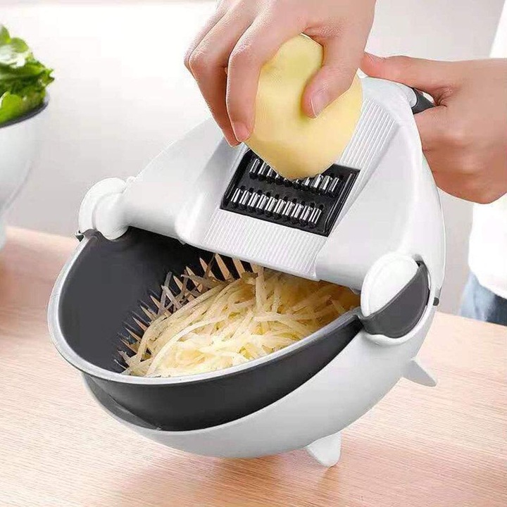 Feliator legume multifunctional 9 in 1, capacitate 2L, inox, multifunctional, multicolor