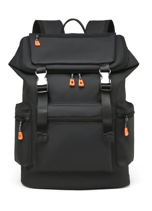 15.6 hüvelykes laptop hátizsák, nagy rekesz, USB port, fekete