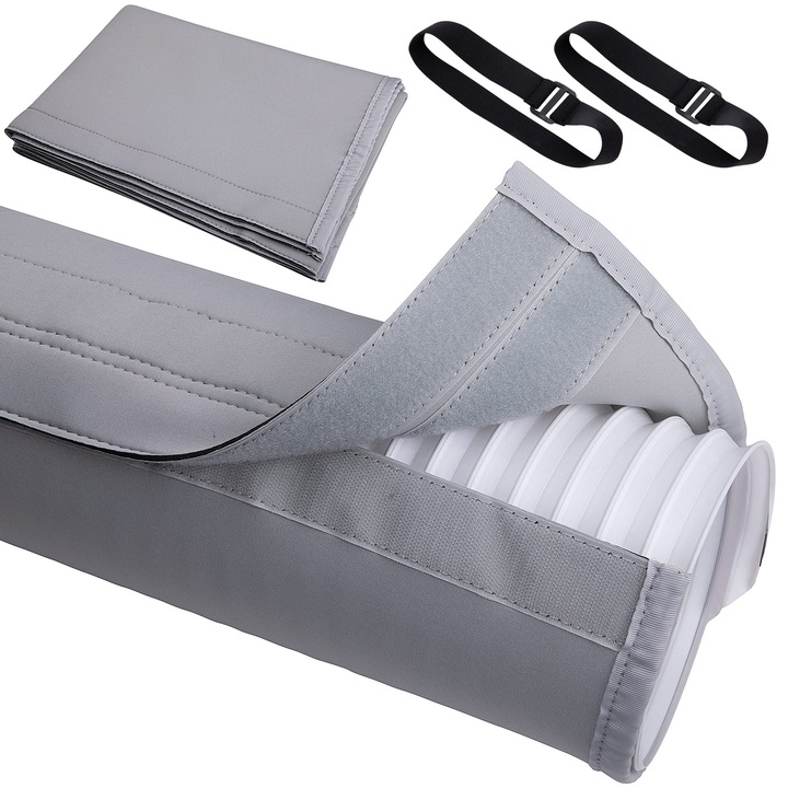 Husa universala pentru furtun aer conditionat, izolatie, 132cm, alb