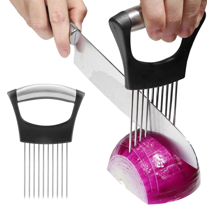 Feliator multifunctional legume si carne, inox, ergonomic, 10 dinti, 20x5cm