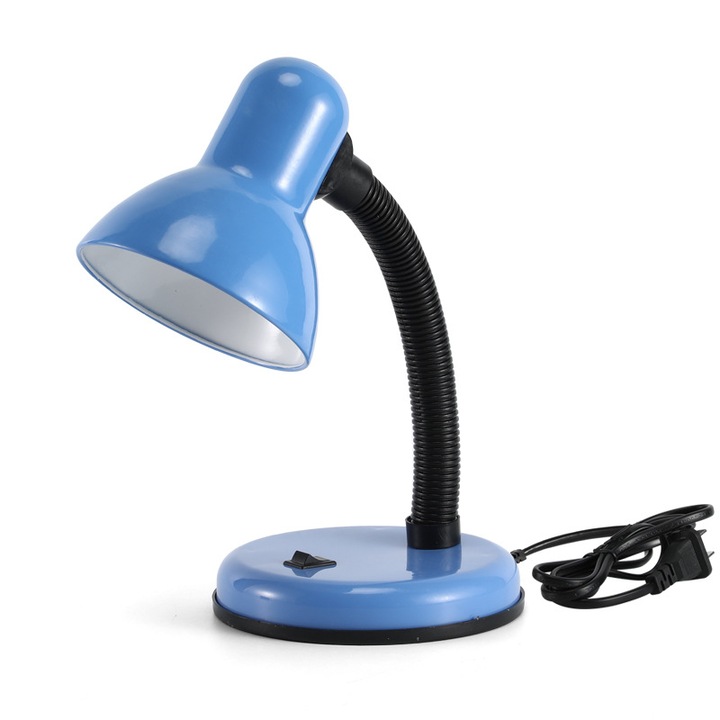 Lampa de birou metalica cu gat flexibil, alb, 7W