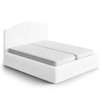 Husa elastica pentru pat complet HYPER VESTILETTO, acopera tablia si corpul integral, 190–220 cm, Alba