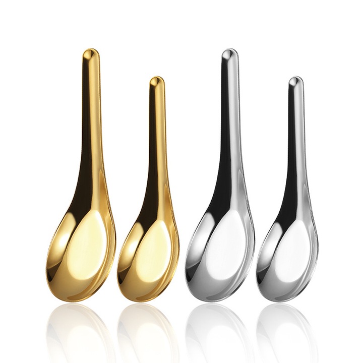 Set 4 linguri supa inox gros, ergonomic, 20cm