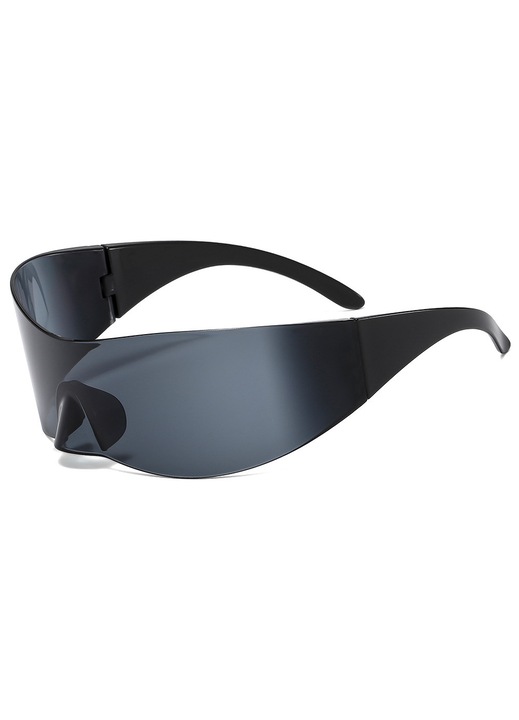 Ochelari de soare barbati oversized punk hip-hop UV400 negri