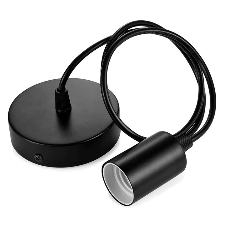 Комплект 2 цилиндрични пендела, бял, регулируем кабел, 10см, E27, 60W