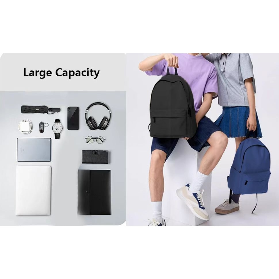 Rucsac laptop 14 inch, 30x14x38 cm, negru, usor, durabil