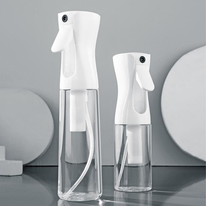 Átlátszó 2 részes permetező flakon készlet 200ml+300ml, ergonomikus