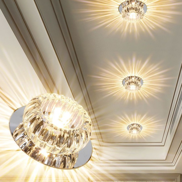 3 db beépíthető LED spotlámpa készlet, 3W 5W, tiszta fény, többszínű, változatos méretek
