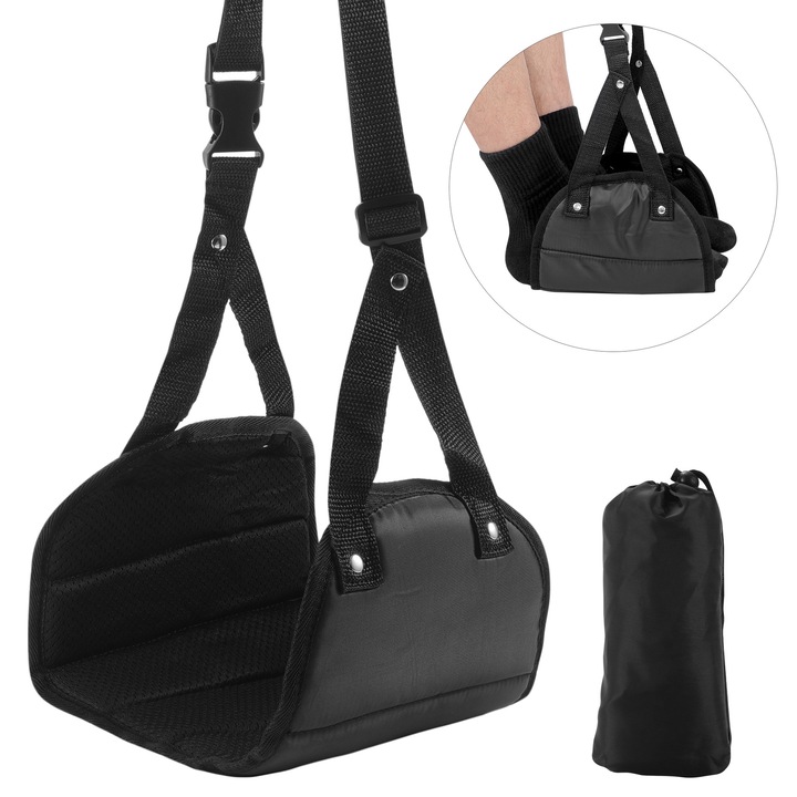 Suport picioare reglabil pentru avion, lat, portabil, 40x24cm