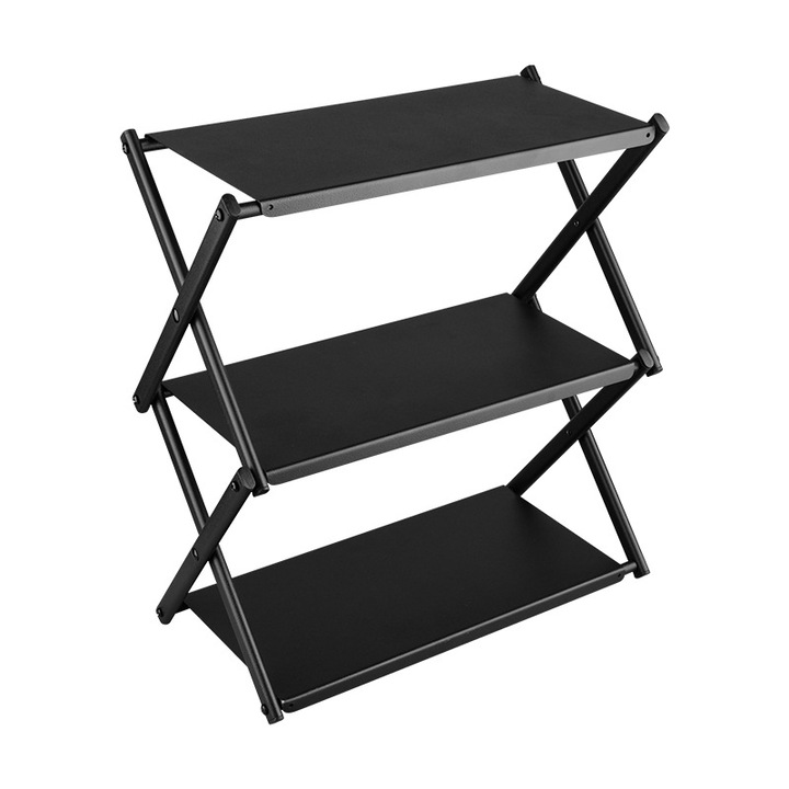 Masa camping pliabila 3 niveluri, otel carbon, 34x25x5cm, capacitate 30kg