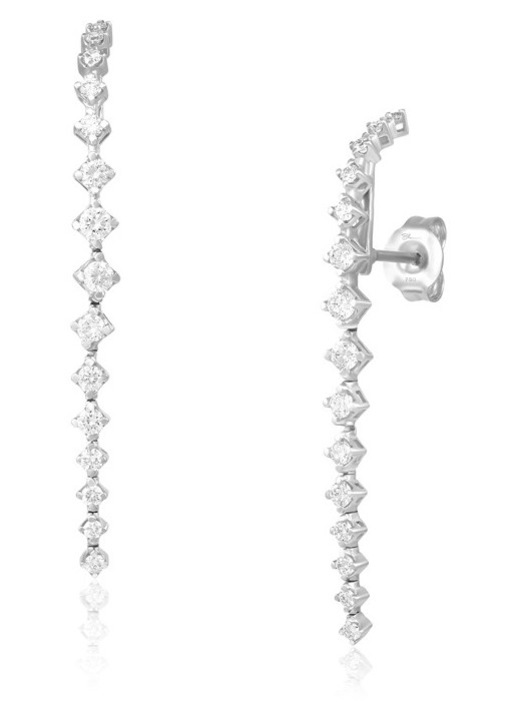 Cercei Aur 18k Diamante BLANCO'S, EP-10810-W