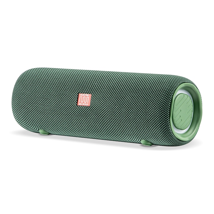 Boxa portabilă Bluetooth Electromures EM 1035 10W port USB și TF radio FM IPX4 autonomie până la 5h culoare Verde — imaginea 2