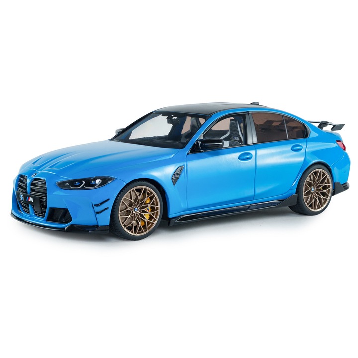 BMW M3 Performance/ G80 2024 autómodell, 1:18, Daytona Beach Blue, Solido