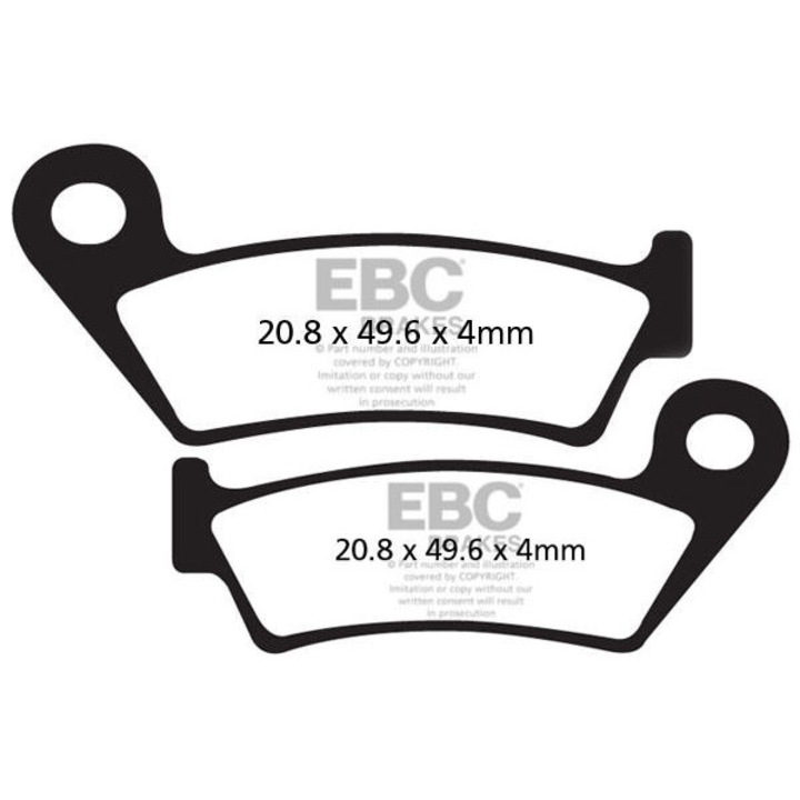 Органични накладки за велосипедни спирачки EBC Brakes CFA242 49.6x20.8x4mm комплект