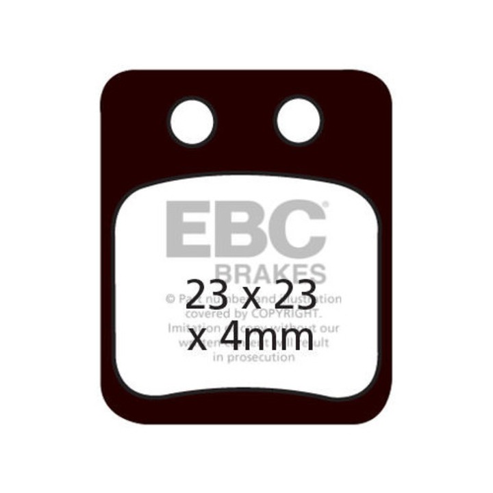 Накладки за велосипедни спирачки EBC Brakes CFA341HH синтеровани златни 23x23x4mm