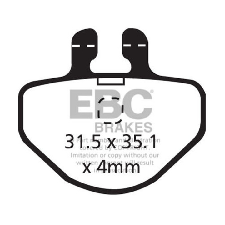 Накладки за велосипедни спирачки EBC Brakes CFA311R органични червени 35.1x31.5x4mm