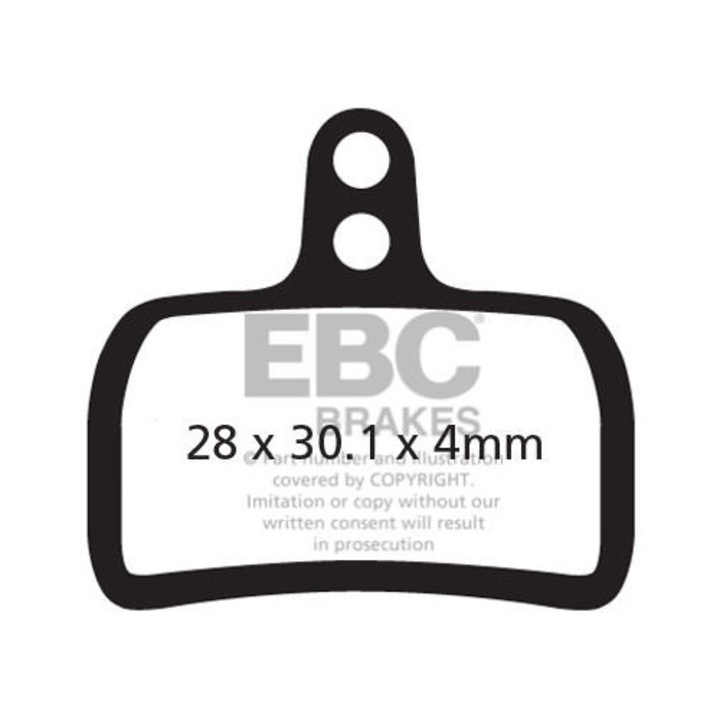 Накладки за велосипед EBC Brakes CFA386R органични червени 30.1x28x4mm