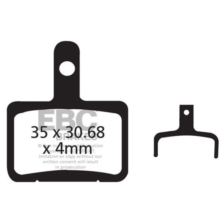Накладки за велосипедни спирачки EBC CFA327HH златни спици 30.68x35x4mm