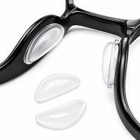 Set 2 x Pernute anti-alunecare pentru ochelari, material siliconic, hipoalergenic, transparente (2 perechi, 4 bucati), Alb