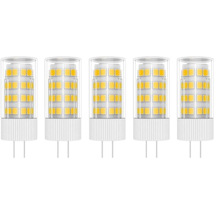 LED Izzó G4 5W 3000K Meleg Fehér 400LM 5 db-os Szett