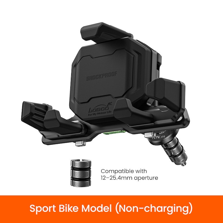 Loboo PH06 mágneses rezgéscsillapító sport motorkerékpár telefontartó 65-92x125-169x12,5mm