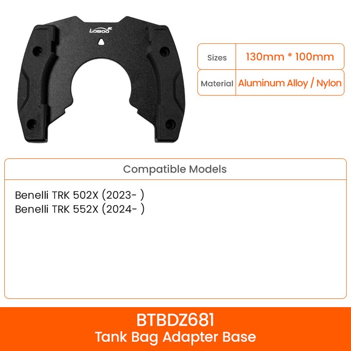 LOBOO mágneses rögzítőgyűrű benzintankra, Benelli TRK 502X 2021 és TRK 552X 2024 modellekhez